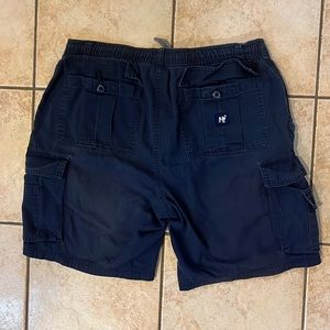 Vintage Big Dogs Navy Blue Cargo Shorts, Sz Medium - image 1